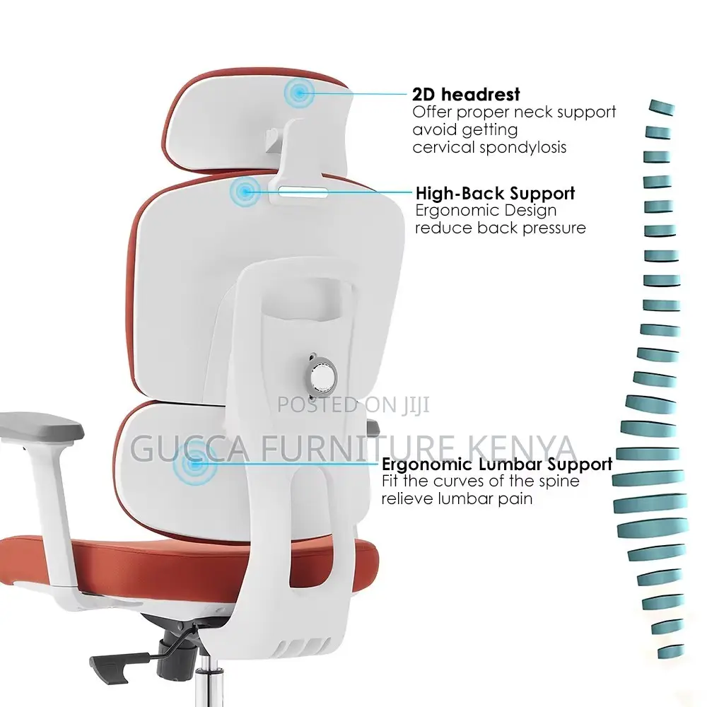 Orange Modern Orthopedic Executive Office Chair