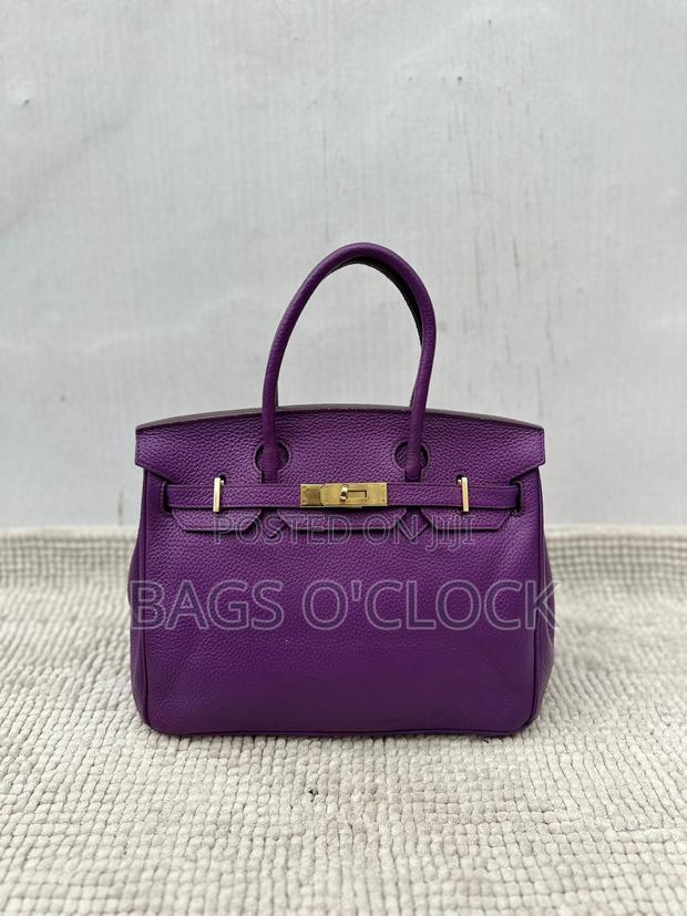 Authentic Hermès Birkin 30/35 Purple Togo Leather Handbag