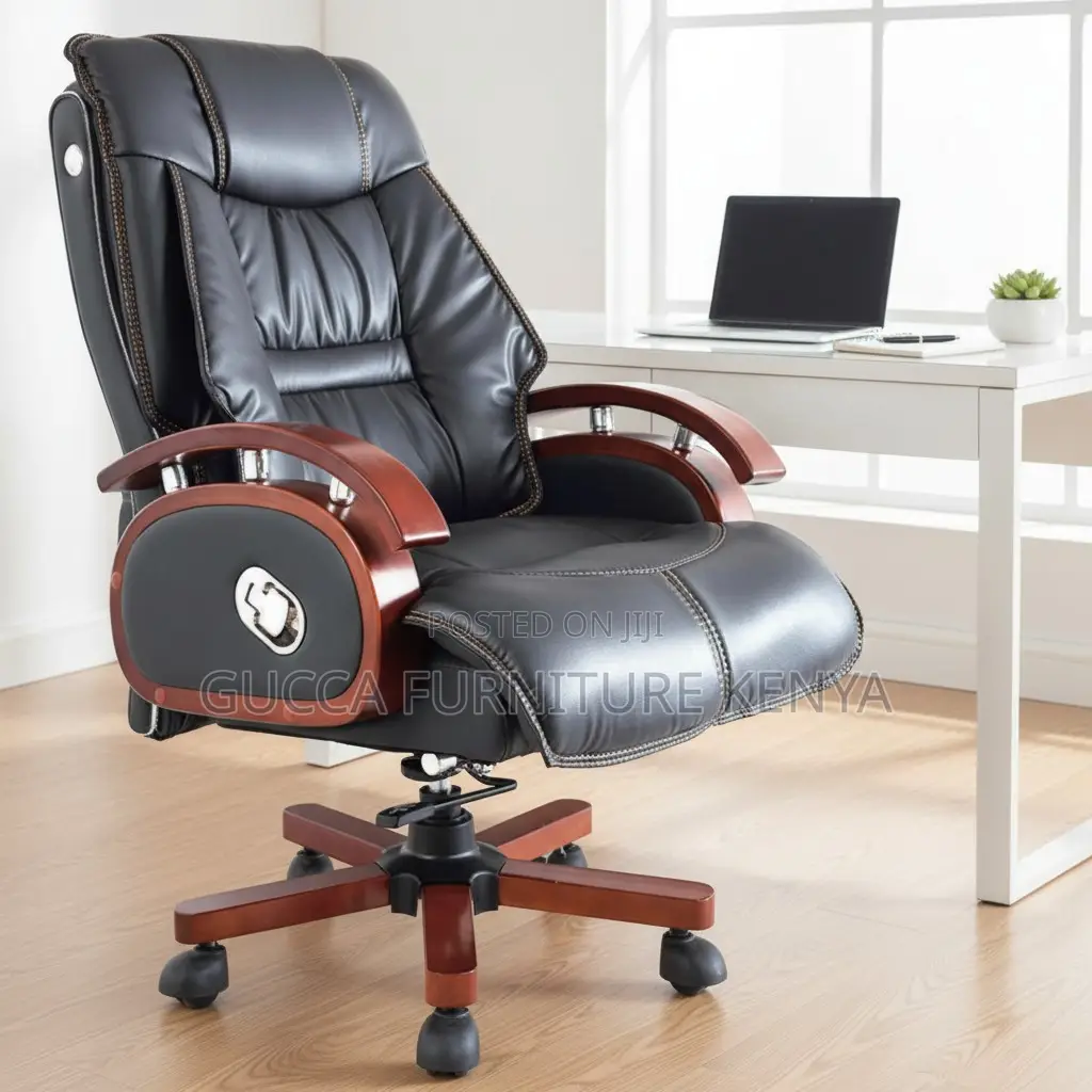 Director's Reclining Leather Executive Office Seat