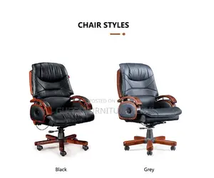Director's Reclining Leather Executive Office Seat