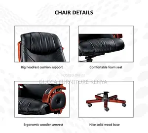 Director's Reclining Leather Executive Office Seat