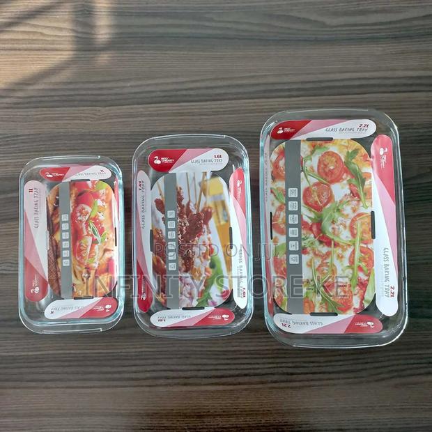 Rectangular Oven Glass Tray/3 PCS Oven Glass Tray