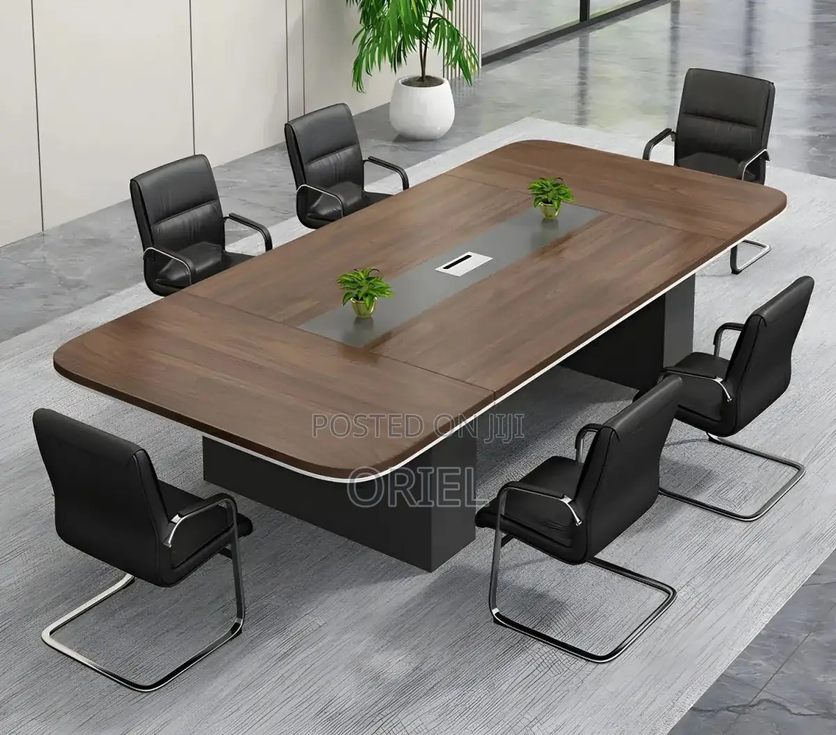 Office Conference Room Table : 2400mm Boardroom Table