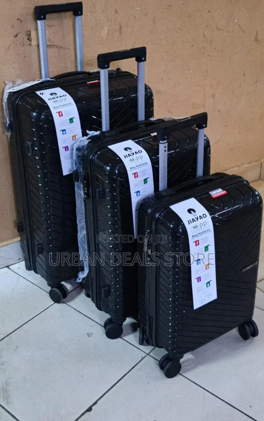 3 in 1 Unbreakable Suite Case With Zipper Closure Flame