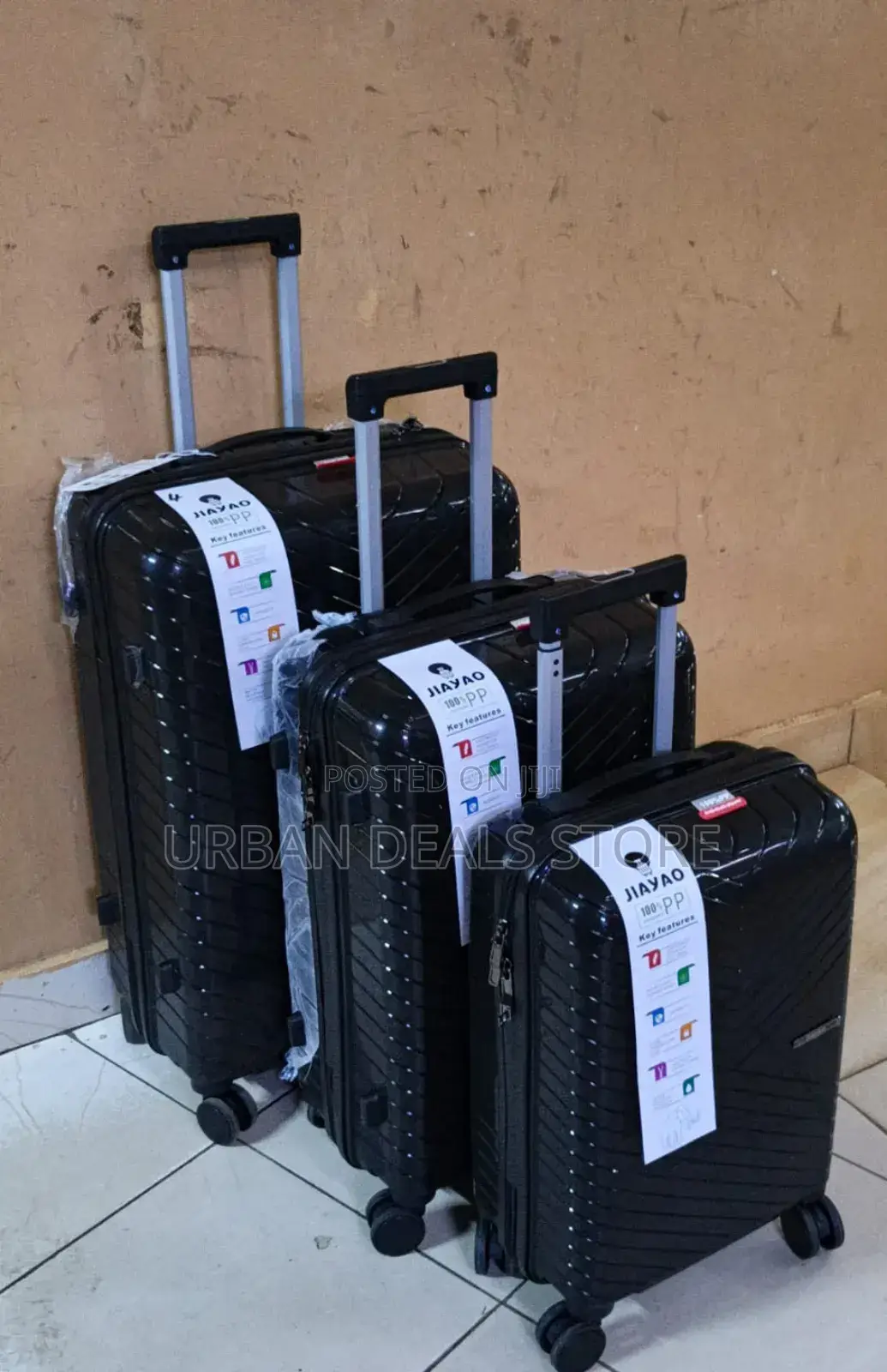3 in 1 Unbreakable Suite Case With Zipper Closure Flame
