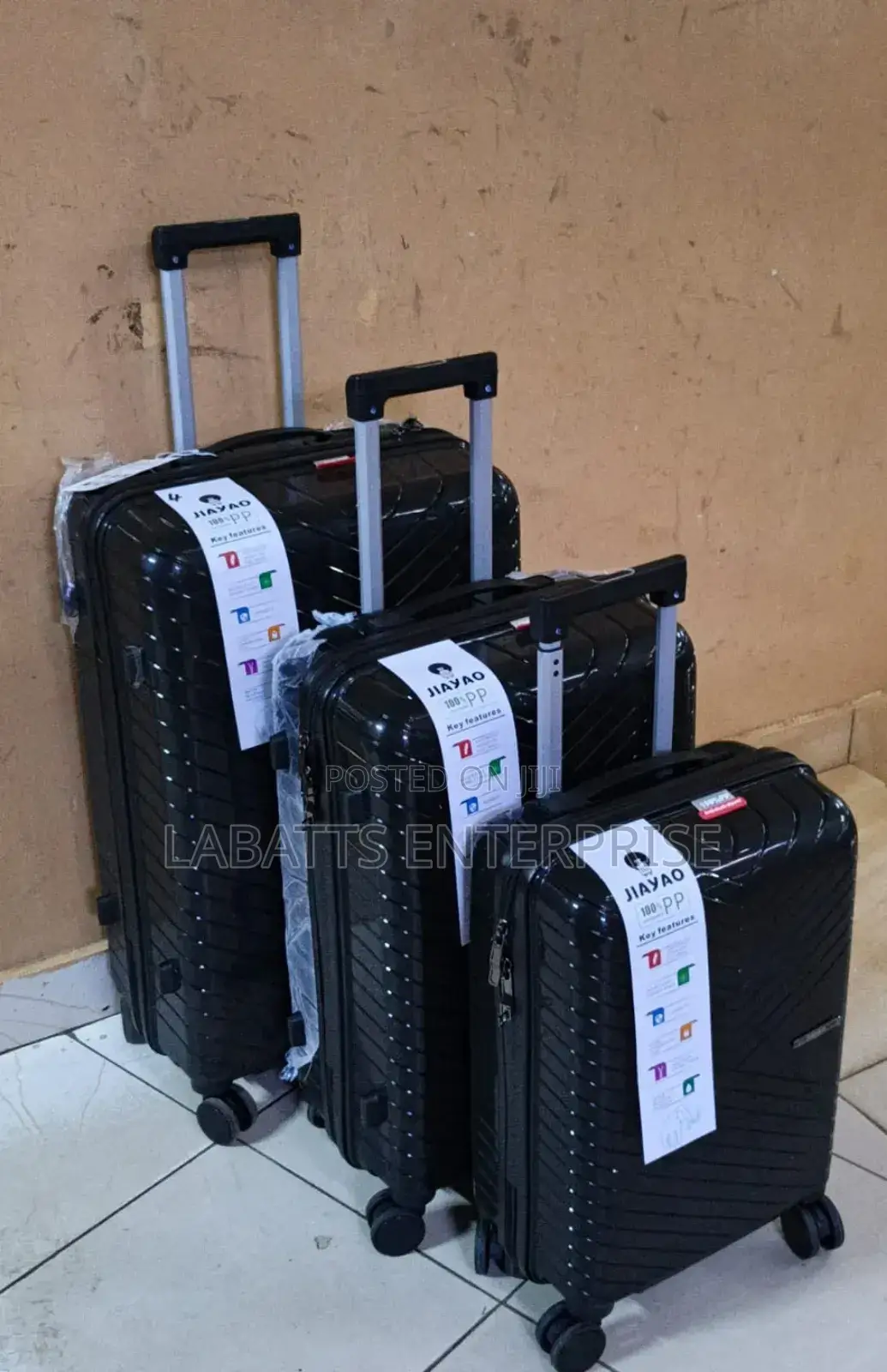3 in 1 Unbreakable Suite Case With Zipper Closure Flame
