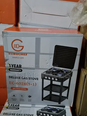 Eurochef 3 Gas +1 Electric Standing Cooker With Shelves