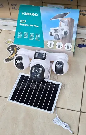 8mp Quad Lens 4 Lens 4g Simcard Solar Camera With 2way Audio