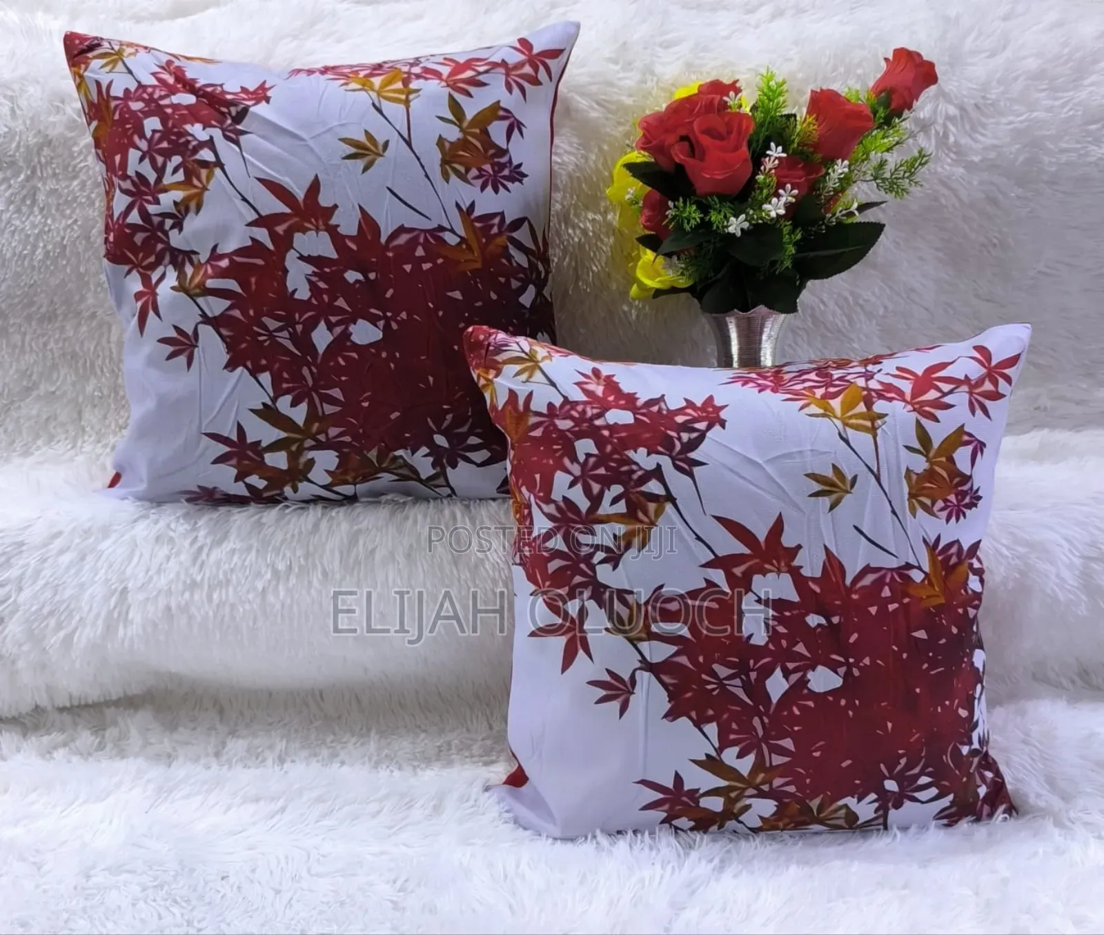 Flowered Themed Pillow
Cover