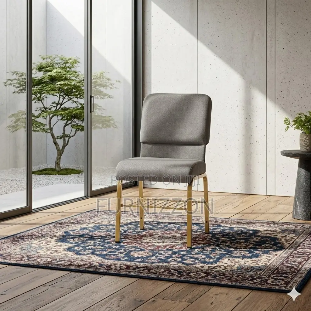 Durable Church Chair With Thick Padded Seat