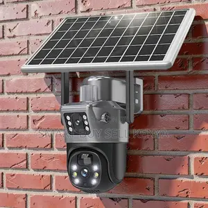 Dust Proof Housing 12mp 4g PTZ Rotating Dual Lens Solar Camera