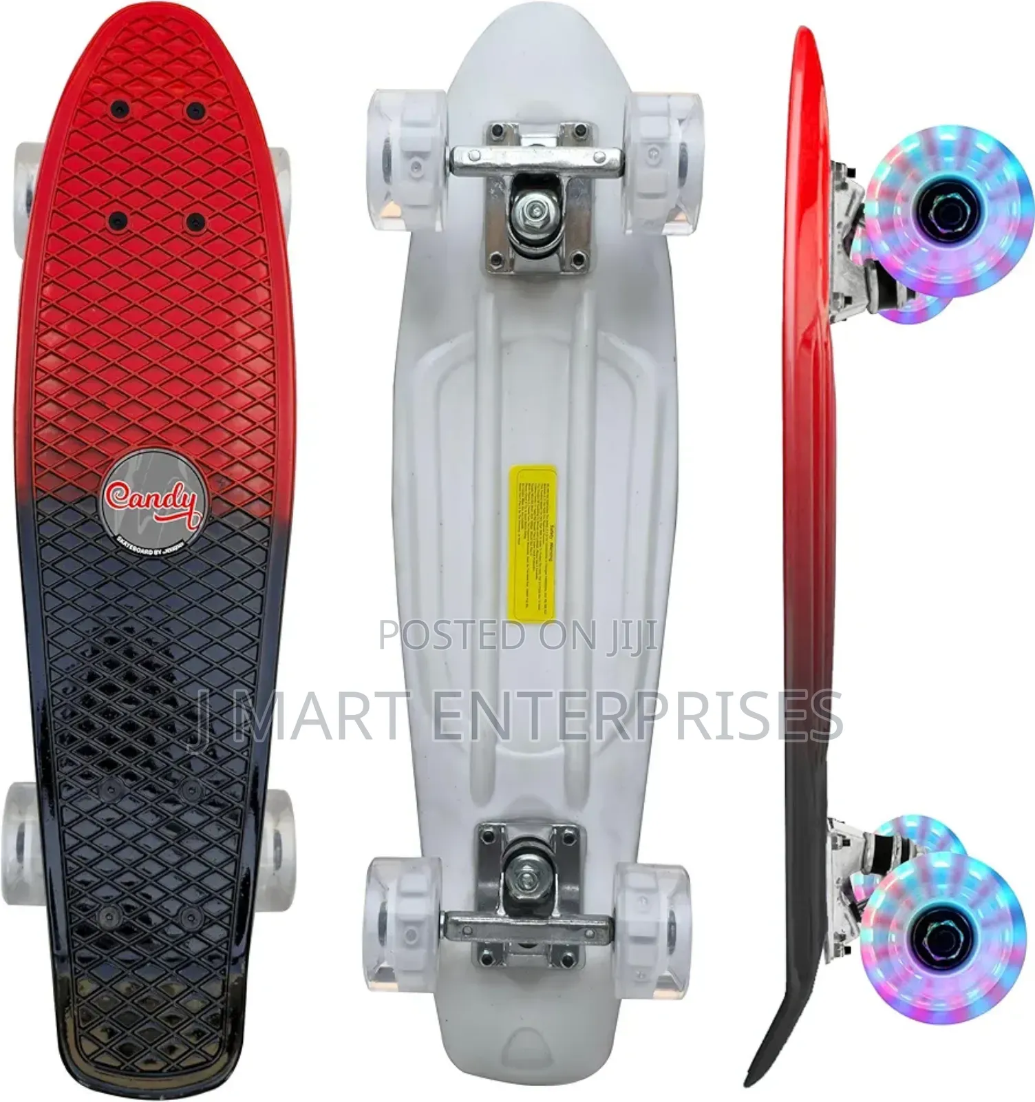 Skateboard Double Kick for Teens With Lights Blue ,Black,Green