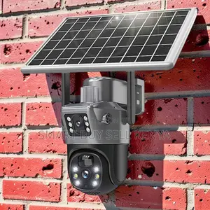 Built in Infrared Leds 12mp 4g PTZ Rotating Dual Lens Solar Camera