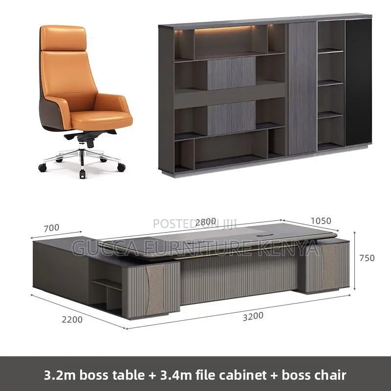 2.4m Executive Boss Manager L-shaped Desk