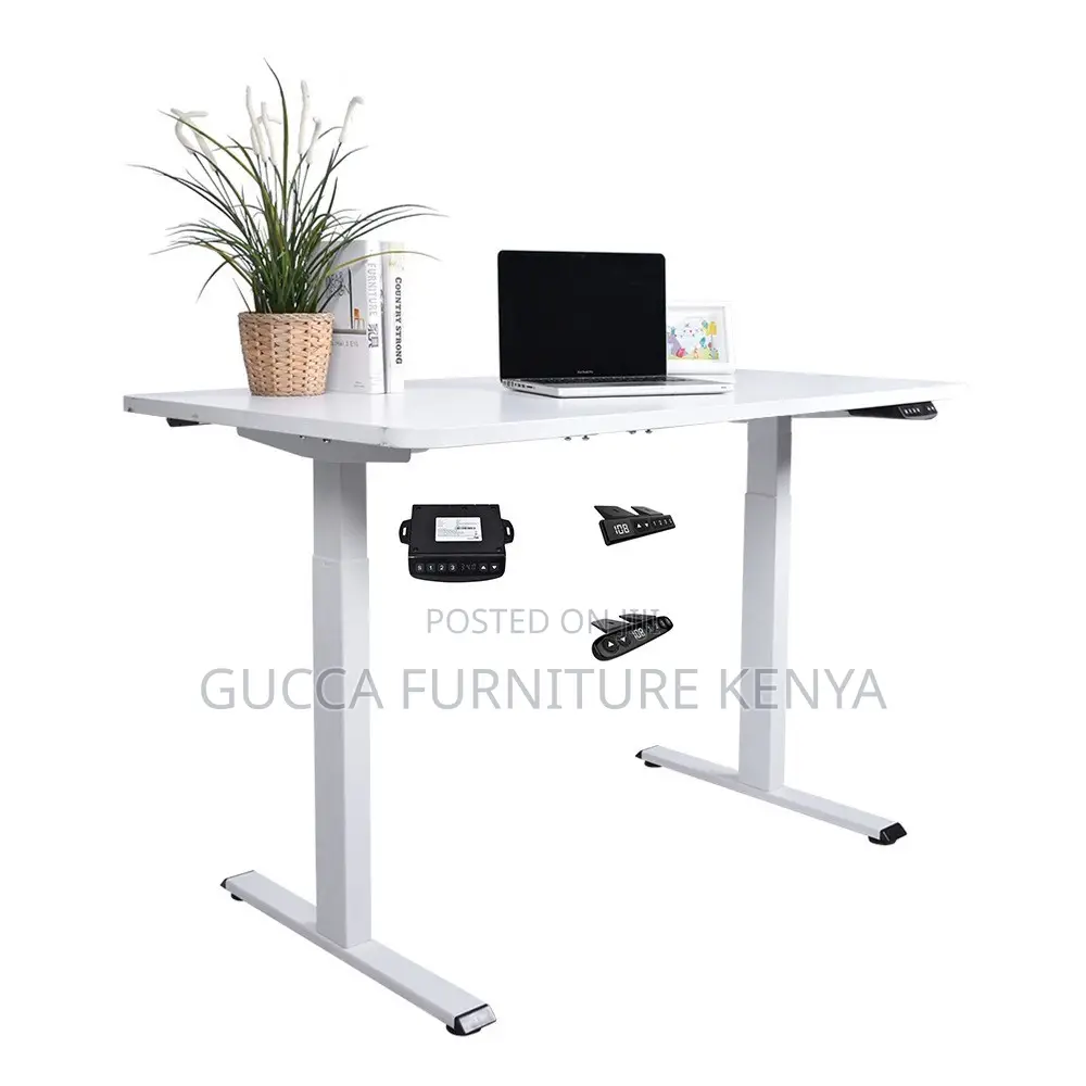 1200mm White Motorized Electric Office Desk