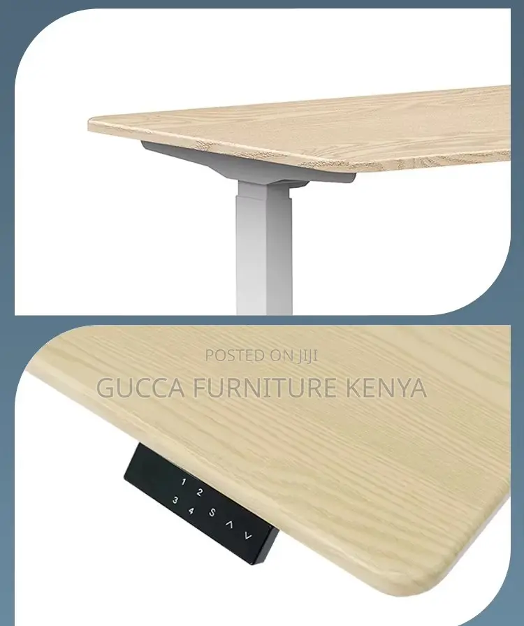 1200mm White Motorized Electric Office Desk