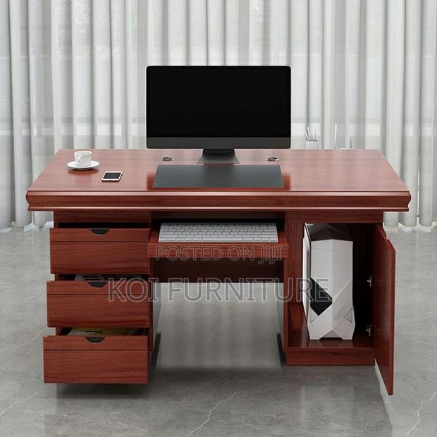 Office Desk; 1200mm Mahogany Executive Desk - thumbnail 3