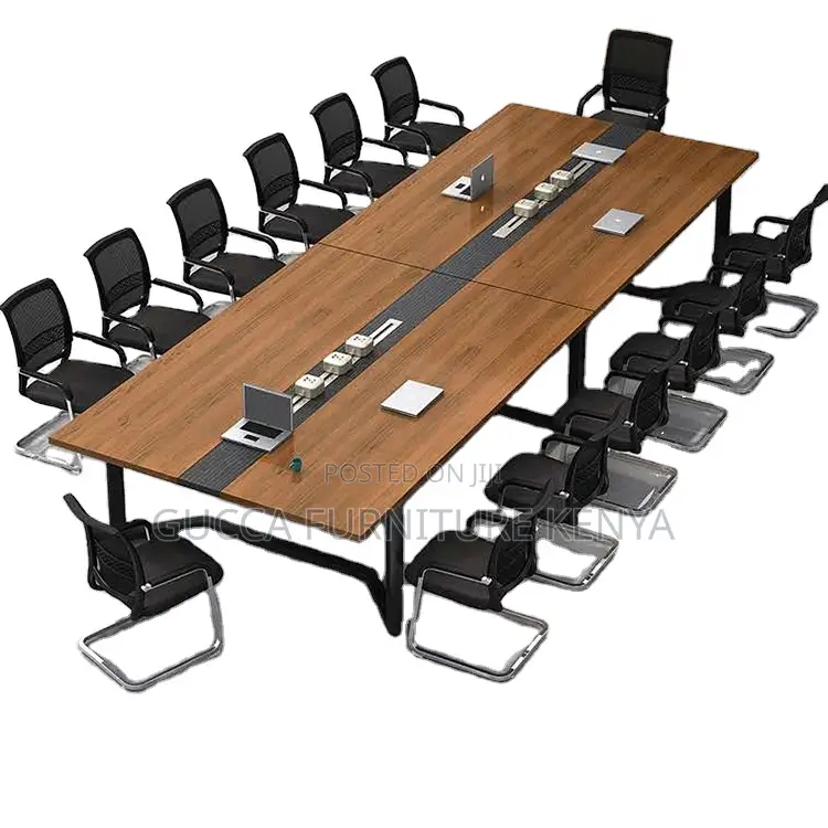 2.4 Meters Office Conference Table With Iron Legs
