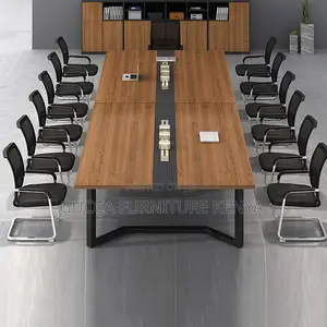 2.4 Meters Office Conference Table With Iron Legs