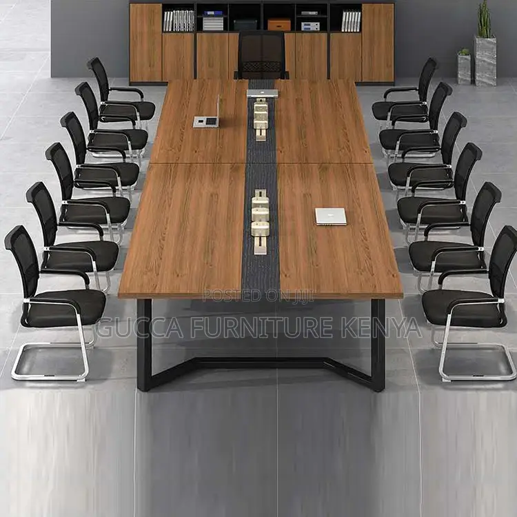 2.4 Meters Office Conference Table With Iron Legs