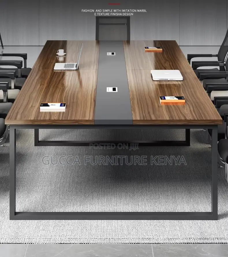 2.4 Meters Office Conference Table With Iron Legs