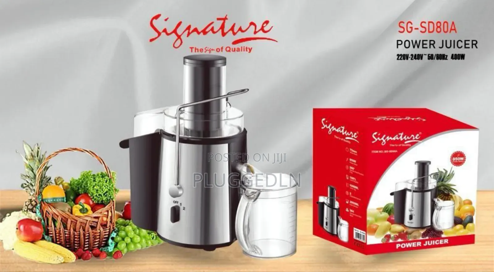 Signature Power Juicer (850w)
Sg-Sd80a