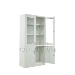 Office Cabinet; Steel Gray Office Cabinet for Filing
