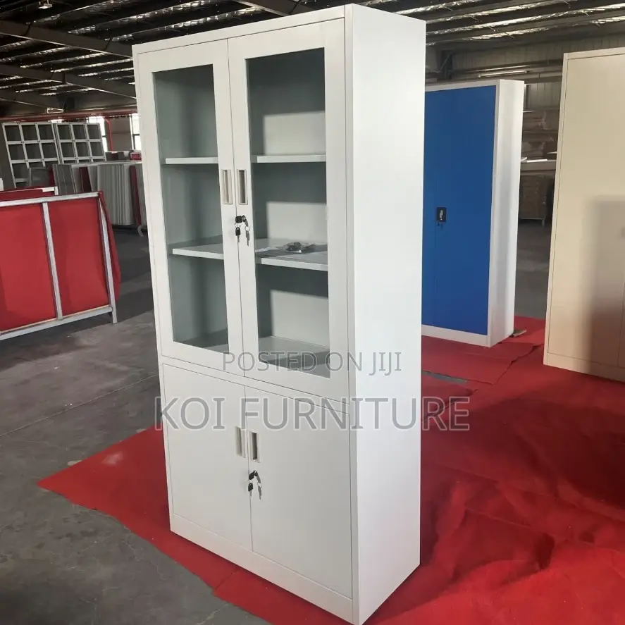 Office Cabinet; Steel Gray Office Cabinet for Filing