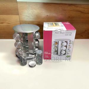 Round Rotating Spice Jars 12 PCS - thumbnail 2