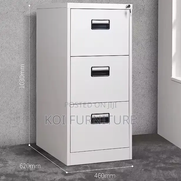 Office Cabinet; Four Drawers Gray Office Cabinet