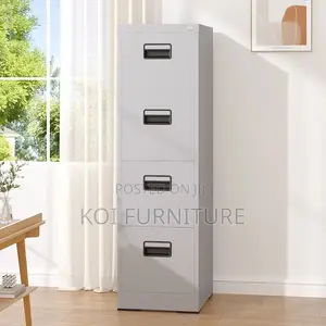 Office Cabinet; Four Drawers Gray Office Cabinet