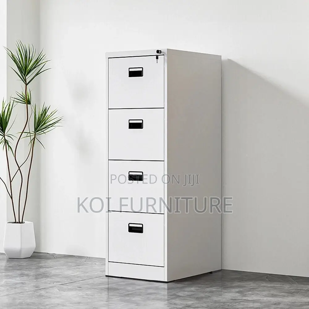 Office Cabinet; Four Drawers Gray Office Cabinet