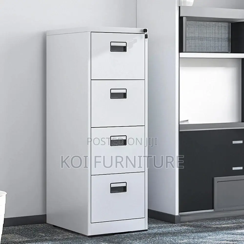 Office Cabinet; Four Drawers Gray Office Cabinet