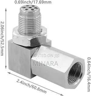 1 Pc, 90 Degree Angled Oxygen Sensor Spacer, 02 Adapter,Cat Converter