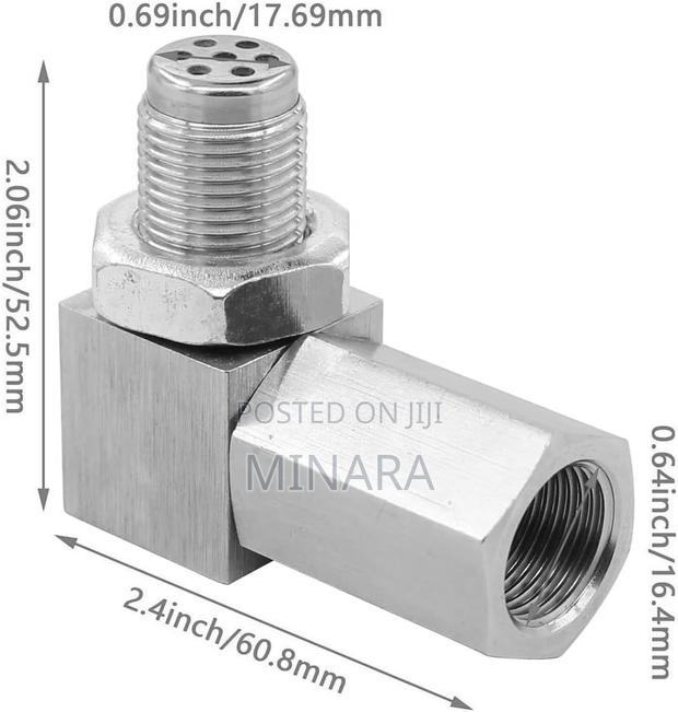 1 Pc, 90 Degree Angled Oxygen Sensor Spacer, 02 Adapter,Cat Converter - thumbnail 2