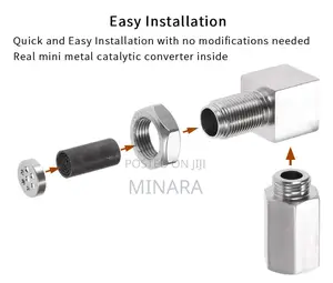 1 Pc, 90 Degree Angled Oxygen Sensor Spacer, 02 Adapter,Cat Converter