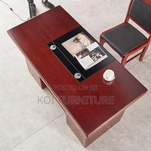 Office Desk; Classy 140cm Mahogany Executive Office Desk - thumbnail 2
