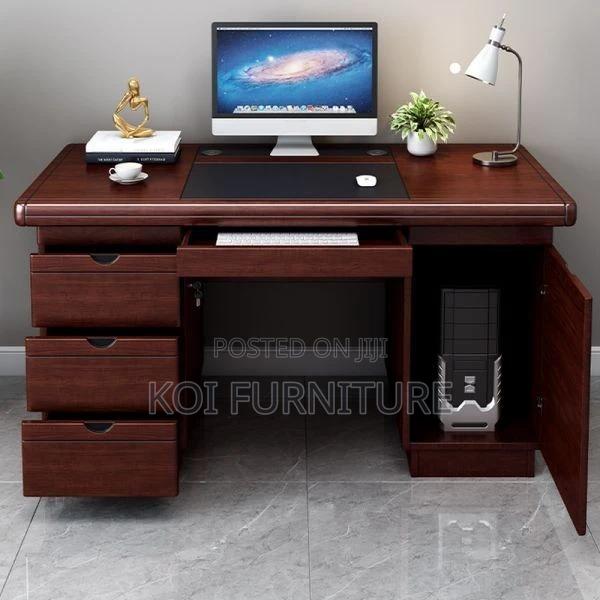Office Desk; Classy 140cm Mahogany Executive Office Desk - thumbnail 3