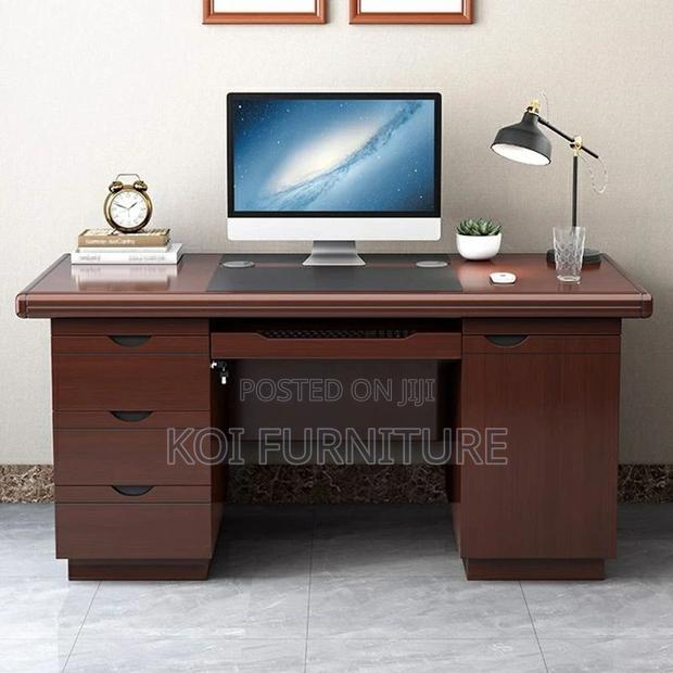 Office Desk; Classy 140cm Mahogany Executive Office Desk - thumbnail 4