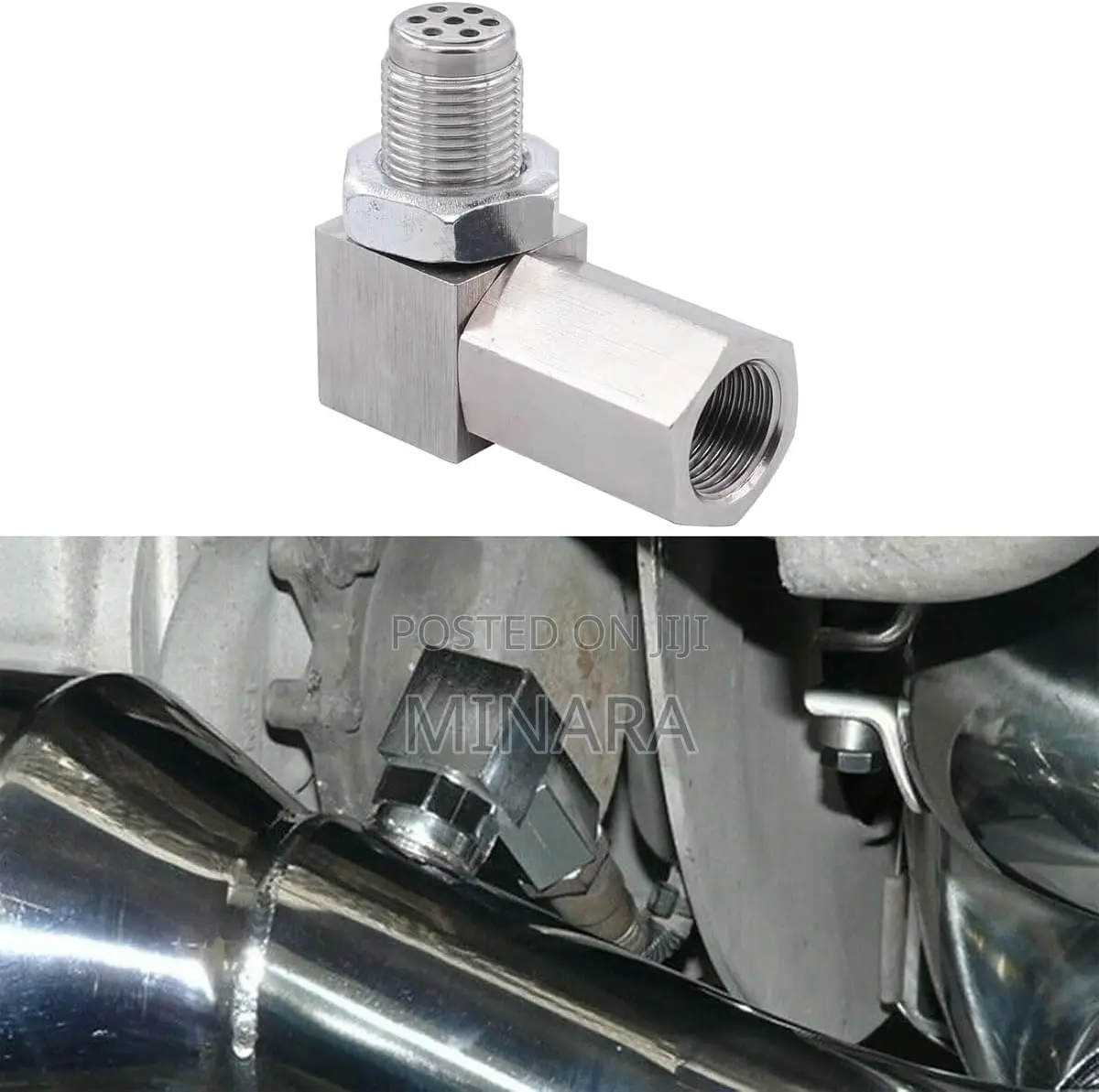 1 Pc, 90 Degree Angled Oxygen Sensor Spacer, 02 Adapter,Cat Converter