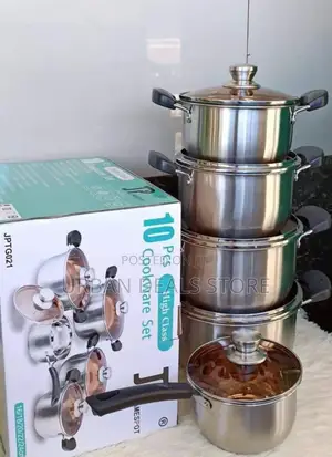 Jp 10pcs Stainless Cookware Set