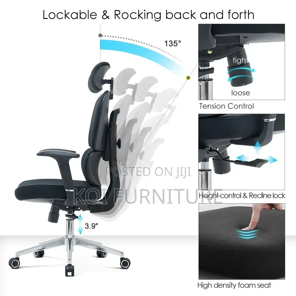 Office Chair; Orthopedic High Back Chair