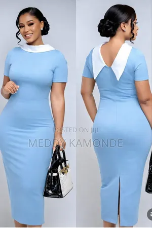 Black Collar Bodycon Dress