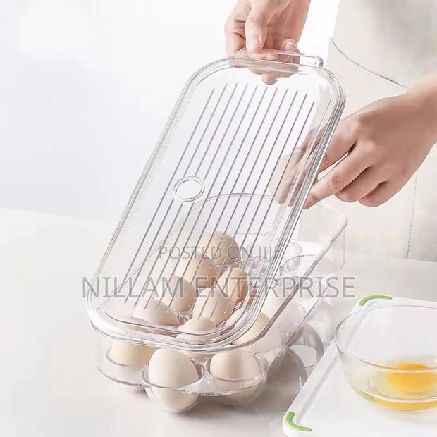 *16 Grid Egg Holder With Handle Lid - thumbnail 3