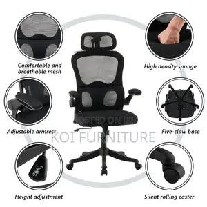 Office Chairs; Ergonomic High Backrest Office Chairs