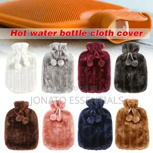 2l Hot Water Bottle With Soft Plush Fur Cover - Period Cramp Relief