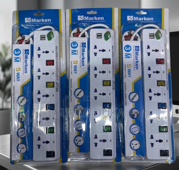Marken 5-Way Extentions Universal Power Strip. - main view