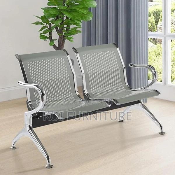 Office Benches; 2-Link Steel Reception Waitaing Bench