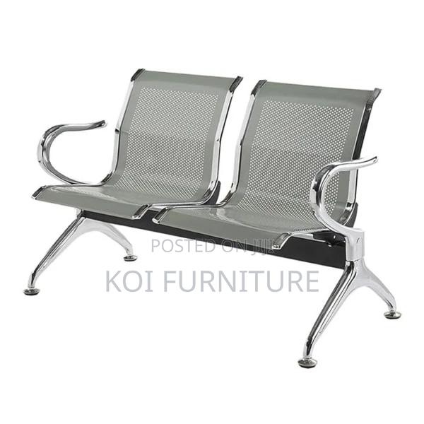Office Benches; 2-Link Steel Reception Waitaing Bench - thumbnail 6