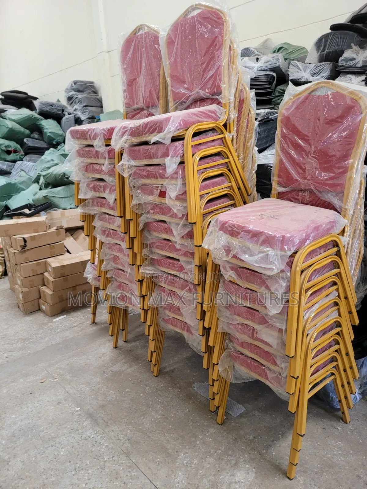 Red Padded Meeting Events Chairs